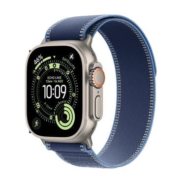 Apple Watch Ultra 3 GPS + Cellular 49mm Natural Titanium Case with Bright Blue Trail Loop - S/M