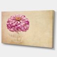 thumbnail image 2 of Pink Flower in Vase Watercolor - Floral Canvas Art Print, 2 of 4