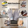 thumbnail image 3 of Cut Resistant Glove, Kitchen Gloves, Butcher Safety Level 5 Protection Gloves, Kitchen / Outdoor / Explore Safety Cut Resistant Gloves, Gray 1 Pair (L), 3 of 5