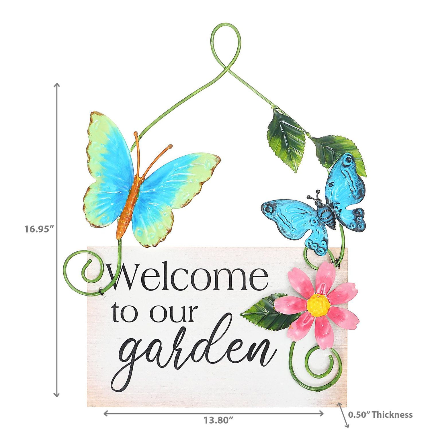 IH Casa Decor Bienvenue Dans Notre Jardin En Métal Papillon