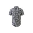 thumbnail image 3 of INSPIRE CHIC Men's Shirts Short Sleeve Floral Printed Button Front Beach Hawaiian Shirt 46 White, 3 of 7