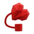 thumbnail image 1 of Heart-Shaped Silicone Straw Caps, 10mm Universal Dust Plugs for Parties & Drinks, 1 of 9
