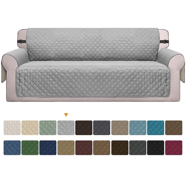 Housse de Sofa Réversible Lavable à la Machine, Housse de Canapé Résistante à l'Eau, Housse Antidérapante Protectrice pour Meubles pour Chiens, Enfants, Animaux