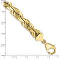 thumbnail image 2 of 10k Yellow Gold 10mm Rope Chain Bracelet Men   For Dad Mens  For Him, 2 of 6