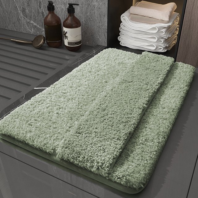 Danhjin Bathroom Rugs Bathroom Rugs Bath Mat for Back of Foot Rubbing Thick Soft And Non-Slip Full Wrap Bath Mats Water Absorbent And Washable Bath Rug for Bathroom Shower