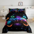thumbnail image 2 of Gamepad Bedding Set Queen for Teens 3pcs Soft,Colorful Galxy Bedding Decor,Gamepad Reversible, 2 of 7