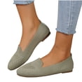 thumbnail image 1 of Pisexur Chaussures pour Femmes Chaussures en Maille Tricotée pour Femmes Bout Rond à Enfiler Chaussures Plates de Marche Femme Petit Talon Compensé Confort Doux, 1 of 5