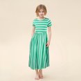 thumbnail image 2 of 2025 Robes Filles Imprimé Robe Manche Robe Habiller Vêtement pour Petite 3T-4T Vêtement Robe Été Robe pour Rayé Courte Robe pour, 2 of 9