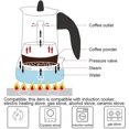 thumbnail image 3 of Premium Stainless Steel Italian Coffee Maker, Classic Coffee Maker (100/200/200/450 ML) For Induction Cooker, 3 of 5