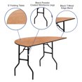 thumbnail image 2 of 60'' Half-Round Wood Folding Banquet Table, 2 of 9