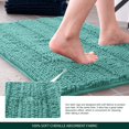 thumbnail image 4 of CHUN YI Anti-slip Bathroom Mat Absorbent Plush Polyester, 24"x60", Light Green, 4 of 6