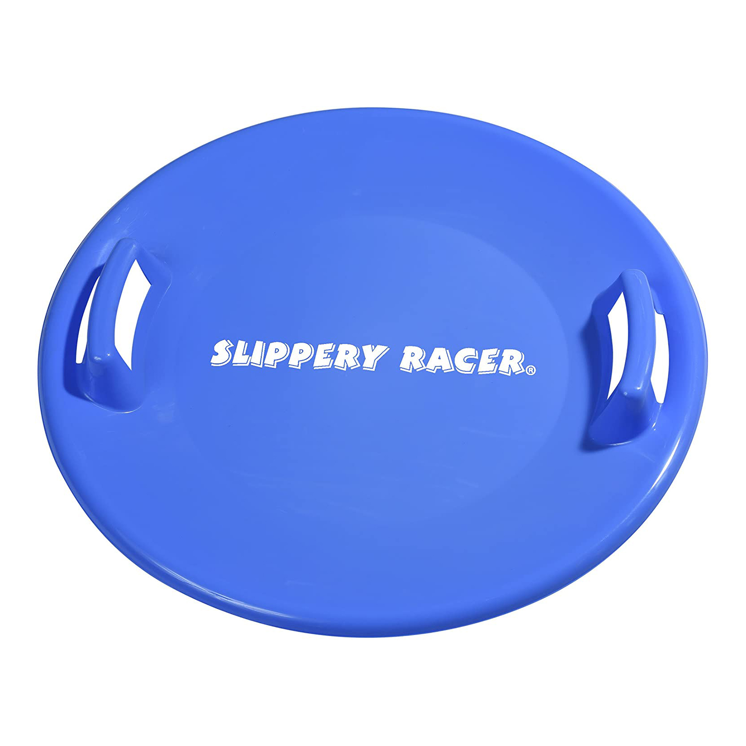 Slippery Racer Downhill Pro Adults and Kids Saucer Disc Snow Sled, Blue