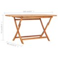 thumbnail image 4 of vidaXL 9 Piece Folding Outdoor Dining Set Solid Teak Wood, 4 of 5
