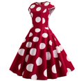 thumbnail image 1 of Ketyyh-chn99 Robes d'Été pour Femmes Robe d'Été Robes pour Femmes Robe Courte Décontractée Ample Confortable à Rayures à Manches Longues Longue Robe Rouge,2TG, 1 of 5