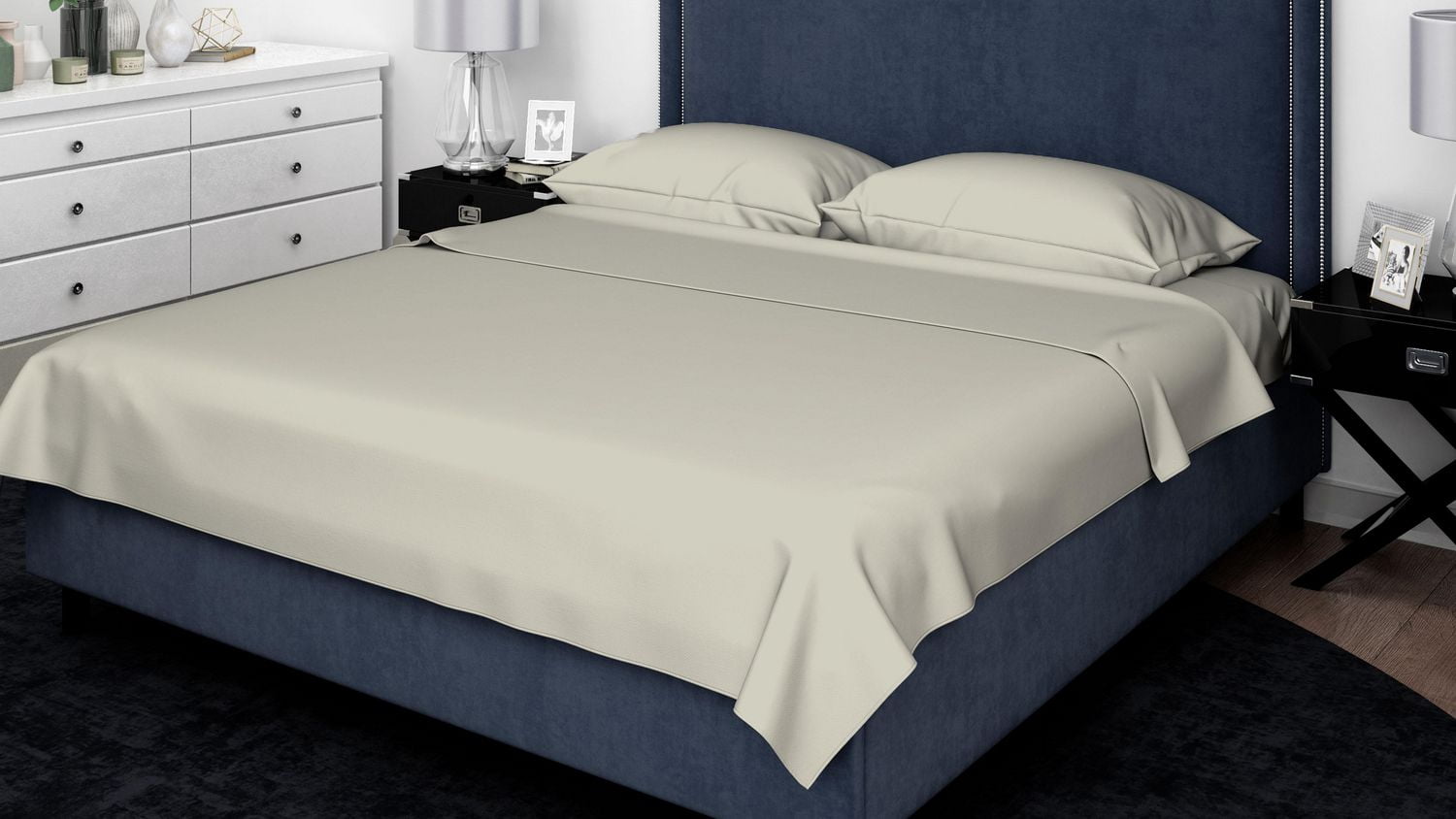 Ensembles de draps en coton peigné 500 fils Johnson Home