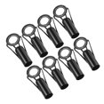 thumbnail image 1 of Unique Bargains Trousse de Réparation d'Embout de Canne à Pêche en Acier Inoxydable 10 mm, Guide d'Anneau de Perche, Remplacement, Noir, Lot de 8, 1 of 5
