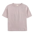 thumbnail image 2 of MIASHUI Boys Summer Tracksuit Outfits Solid Color Short Sleeve Shirts Shorts Outfits,Light Pink,4-5 Years, 2 of 8