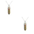 thumbnail image 2 of QualitChoice Hexagon Column Charm Exquisite Women Men Making Findings Handmade Anniversary Hanging Pendants Colorful Crystal Unakite 2Set, 2 of 6