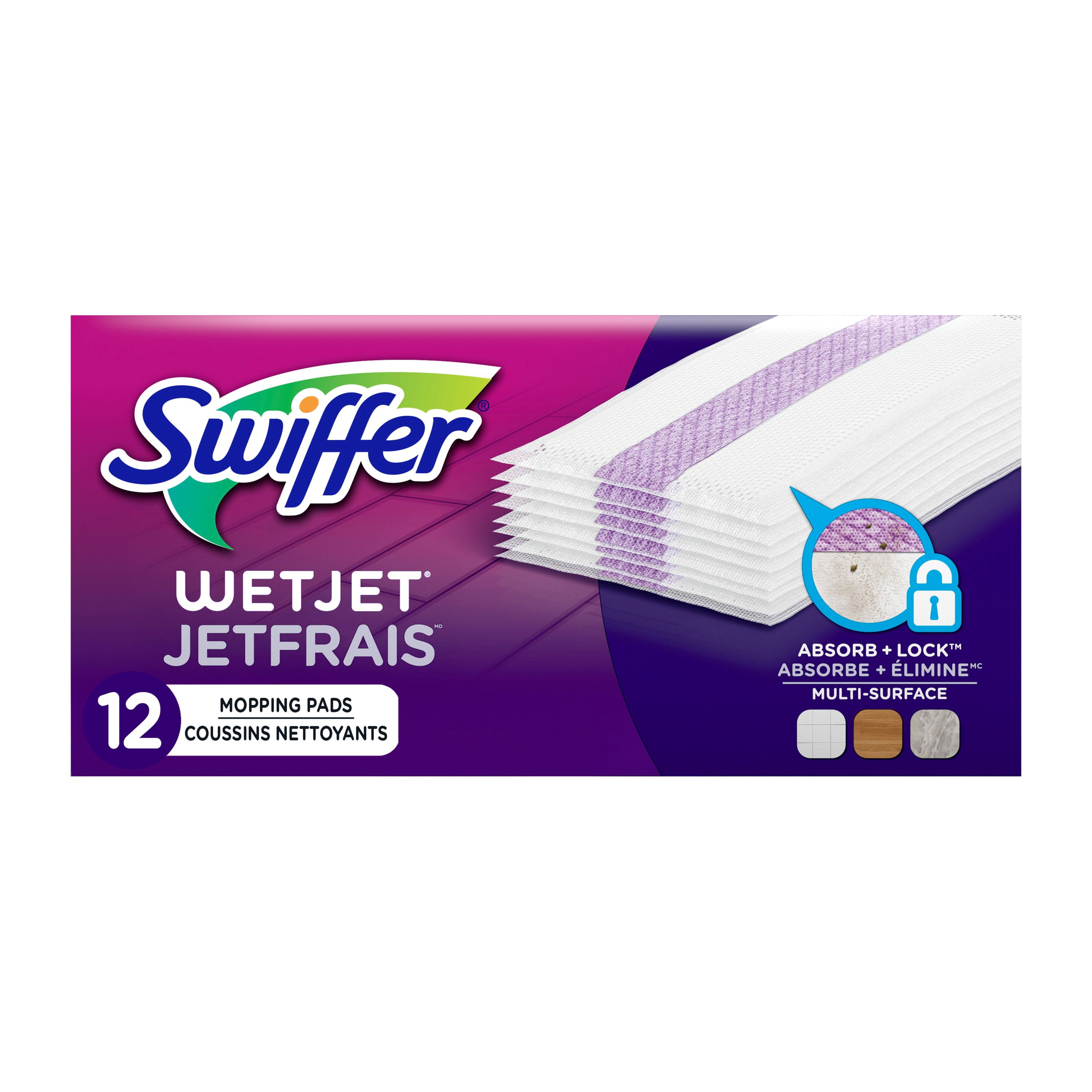 Swiffer WetJet Spray Mop Multi-Surface Mopping Pads for Floor Cleaning, 12 count