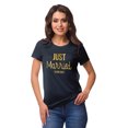 thumbnail image 1 of Inkdotpot T-Shirt Personnalisé pour Femmes Juste Mariés Annonce de Mariage, 1 of 8