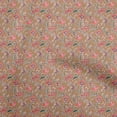 thumbnail image 1 of oneOone Rayon Tawny Brown Fabric Floral Craft Projects Decor Fabric Printed By The Yard 56 Inch Wide, 1 of 5