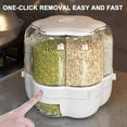 thumbnail image 3 of TEAFIRST Contenant Distributeur de Céréales, Contenant de Rangement pour Distributeur de Riz pour la Cuisine, Sans BPA, Blanc, 3 of 8
