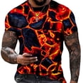 thumbnail image 2 of RKSTN Chemises pour Hommes Manches Courtes Décontractées Mode Col Rond Chandail à Enfiler T-Shirt Imprimé Hauts à Manches Courtes Chemises Hawaïennes pour Hommes, 2 of 5