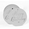 thumbnail image 2 of Inkdotpot 50 Pack Happy Birthday Favor Paper Tags Craft Real Silver Foil Hang Tags, 2 of 6