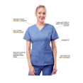 thumbnail image 3 of Adar Pro Breakthrough Plus Scrub Set For Women - Enhanced V-Neck Top & Multi Pocket Pants - Petite / Tall, 3 of 7