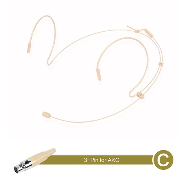 MYG Double Earhook Headset Mic Headworn Microphone For For For For Shure Wireless