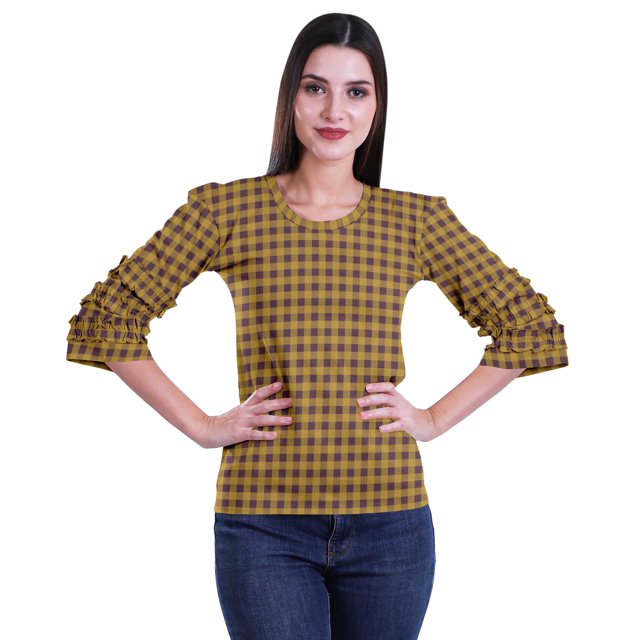Moomaya Chemisiers Hauts pour Femmes Mode Robe à Manches Évasées Imprimée Vêtements Décontractés