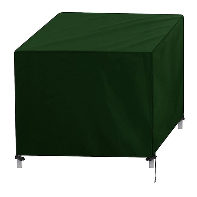 Waterproof Garden Furniture Cover Outdoor Rattan Table Cube Cover in green, crafted from durable 420 Oxford cloth. Designed for patio furniture covers, it features double stitching, built-in tighten rope, and adjustable bottom for protection against rain, wind, snow, and UV rays. Suitable for BBQ grills, bicycles, and more.