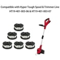 thumbnail image 4 of JUNWELL  6 Pack for Hyper Tough Spool&Trimmer Line model HT19-401-003-06 HT19-401-003-07, 4 of 7