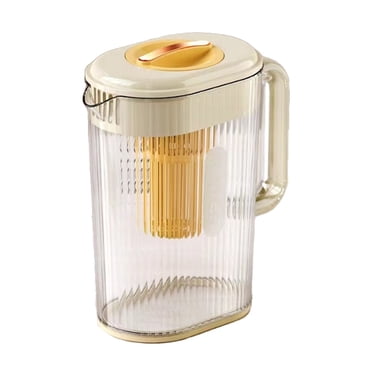 Wzzjkit Glass Pitcher, Clear Water Pitcher with Lid, Fridge Jug, Shatterproof, Great for Iced Tea, Sangrias, Lemonade, Milk, Large Capacity Tea Pitcher