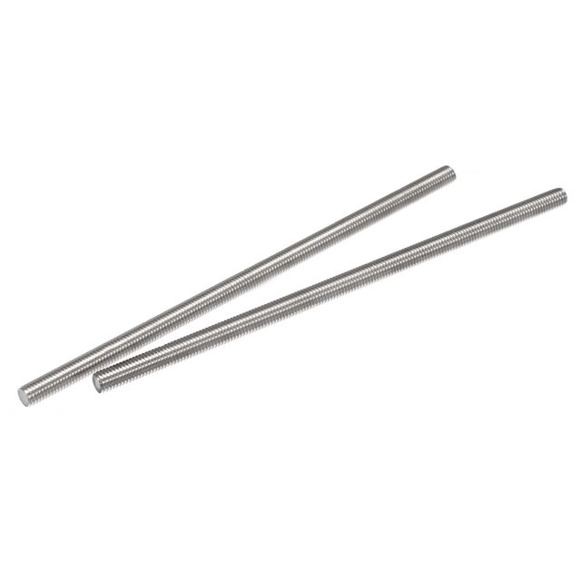 Unique Bargains M8 x 200mm 304 Stainless Steel Fully Threaded Rod Right Hand Threads 2 Pack