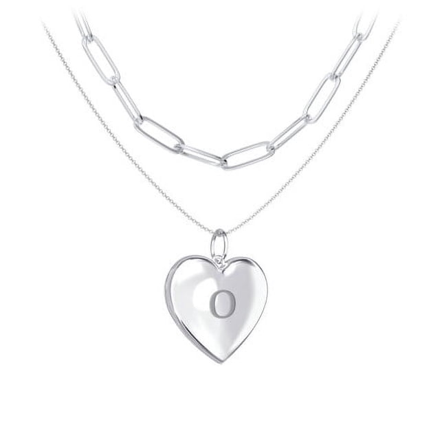 Collier Superposé avec Médaillon et Chaîne Trombone