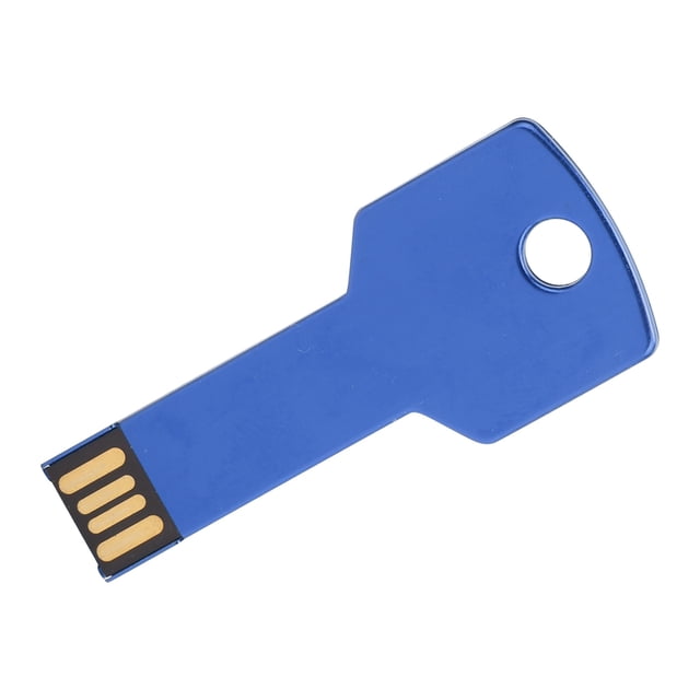 Clé USB Bleue en Forme de Clé, Disque Mémoire USB Plug and Play, Disque U pour Ordinateur et Voiture