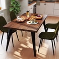 thumbnail image 3 of Homy Casa 63 inch Modern Dining Set, Dining Table with 4 Chairs, Beige Fabric, 3 of 10