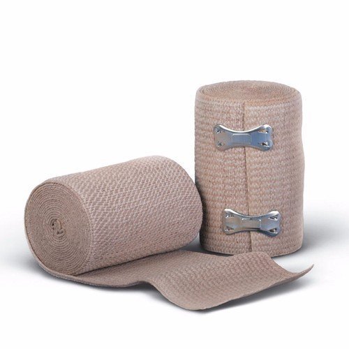 Bandage de Compression Élastique 5 Pieds Pieds x 3 Pouces Pouces avec Pinces, 2 Rouleaux