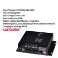 thumbnail image 2 of Contrôleur Solaire 12V/24V, 10a avec Fonction de Charge, Supporte Application Bluetooth, Affichage LCD, Facile à Utiliser, 2 of 7