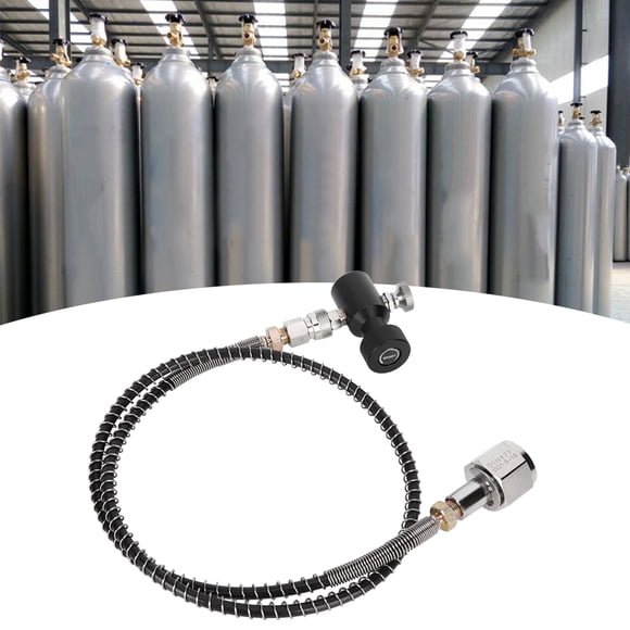 DIN477 36 Po Tuyau à Ressort Plaque Électrolytique Adaptateur CO2 Kit avec Valve de Dégagement Noir ASA pour SodaStream