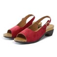 thumbnail image 3 of Ketyyh-chn99 Sandales à Plateforme pour Femmes Chaussures pour Femme Sandales Tissées Femmes Sandales à Talon Bas Épais pour Femmes à Bout Ouvert Sandales Épaisses Stables (Rouge, 7), 3 of 4