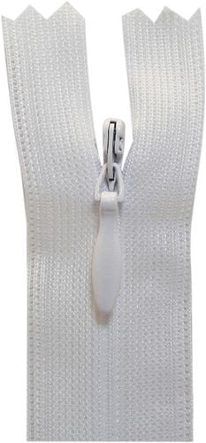 COSTUMAKERS Invisible Closed-End Zipper 20 cm (7.9 in), White, #2.5 Nylon Coil