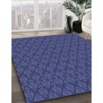 thumbnail image 3 of Ahgly Company Tapis Rond Lavable en Machine Intérieur Transitionnel Bleu, 6 Pieds Rond, 3 of 7