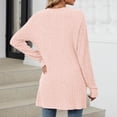 thumbnail image 4 of Yuyuzo Cardigan for Women 2024 Fall Ribbed Knit Sweater Open Front Long Sleeve Outwear with Pockets, 4 of 6