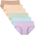 thumbnail image 1 of INNERSY Womens Underwear Packs Cotton Hipster Panties Mid/Low Rise 6-Pack (M, Bright), 1 of 6