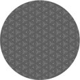 thumbnail image 1 of Ahgly Company Tapis de Zone Rond Gris Transitionnel pour Intérieur Lavable à la Machine, 5 Pieds Rond, 1 of 7