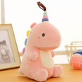 thumbnail image 1 of Jouet en Peluche Dinosaure Vert Mignon Rose, 1 of 1