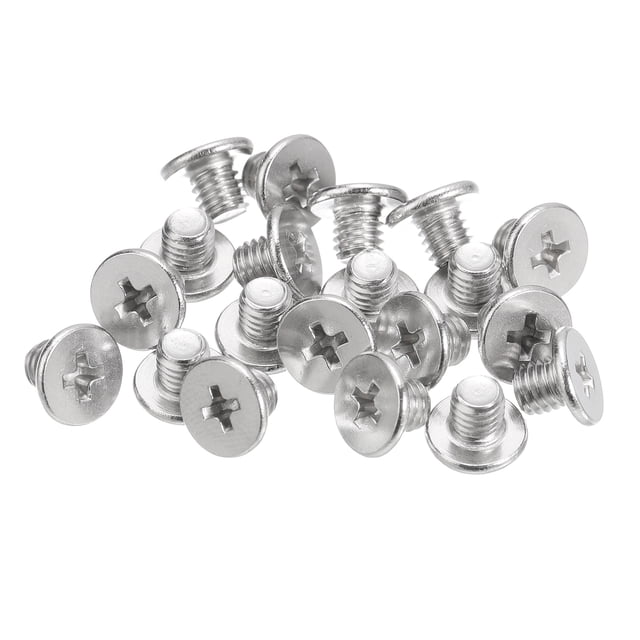 Unique Bargains M5x0.8x5mm Lot de 50 Vis Plates Rondes en Métal pour Machine à Entraînement Phillips