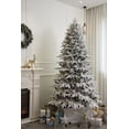 thumbnail image 1 of Snowy Forest Spruce Feel Real Artificial Flocked Christmas Tree (6ft Unlit), 1 of 5